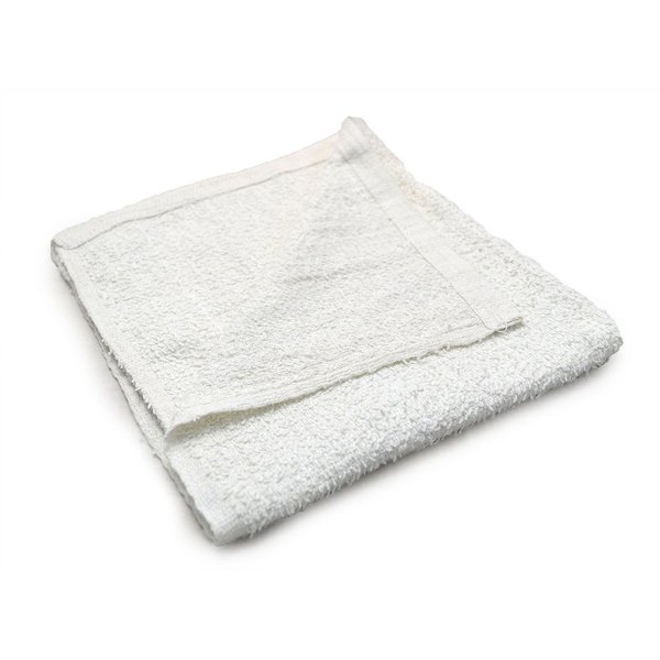 R & R Textile Terry Cleaning Towels 16" x 19", White, 4320PK Z51749